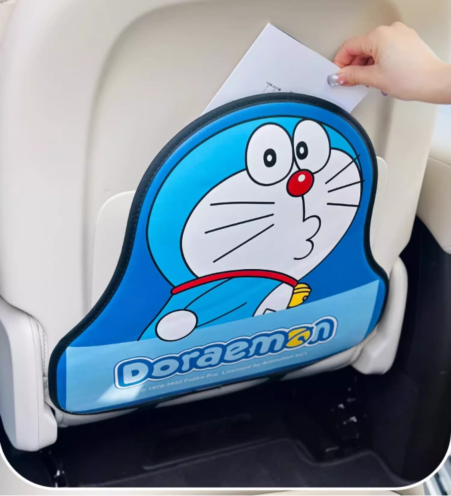 Doraemon Cartoon Cute Car Seat Back Anti-Kick Pad Simple and Comfortable Storage Bag Anti-Kick Pad Anti-Dirty Pad