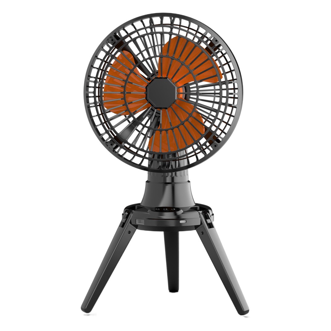 Ventilador con Trípode para Camping con Luz Control Remoto Recargable para Escritorio