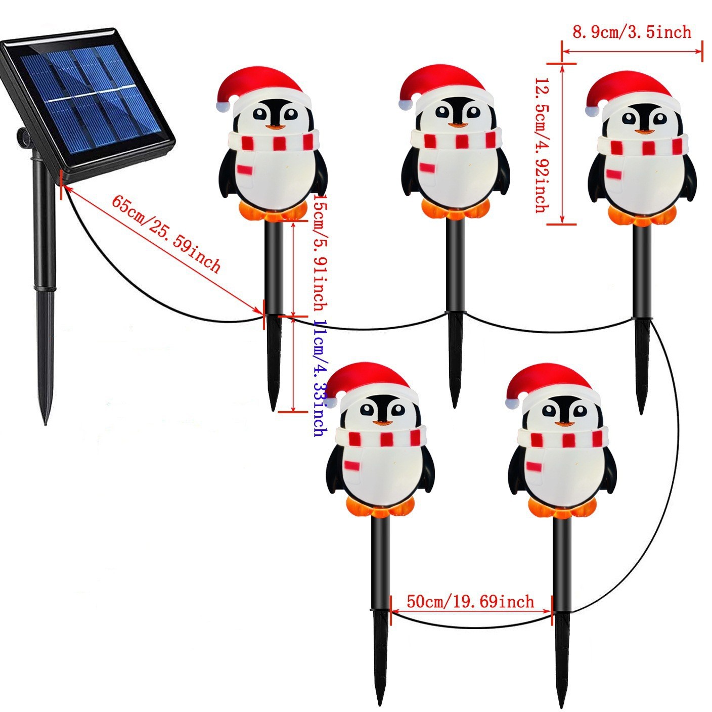 Santa Claus transfronterizo iluminación de césped al aire libre luz de jardín LED de Navidad luz solar luz de césped image 17
