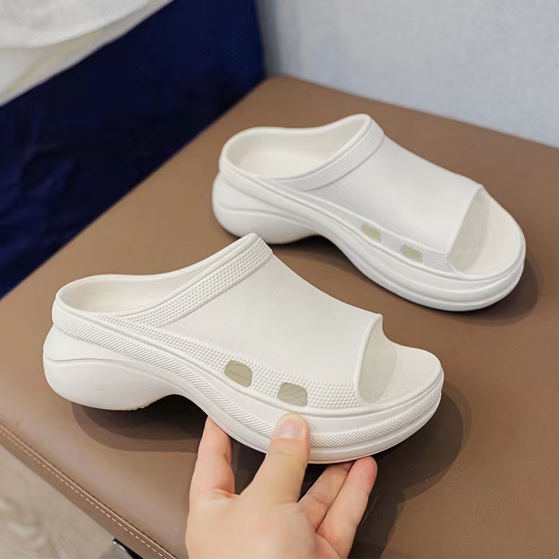 【あるba黎一字引き】eva厚い底の女性のスリッパの赤い本のネットの赤い同型の女性の靴|undefined