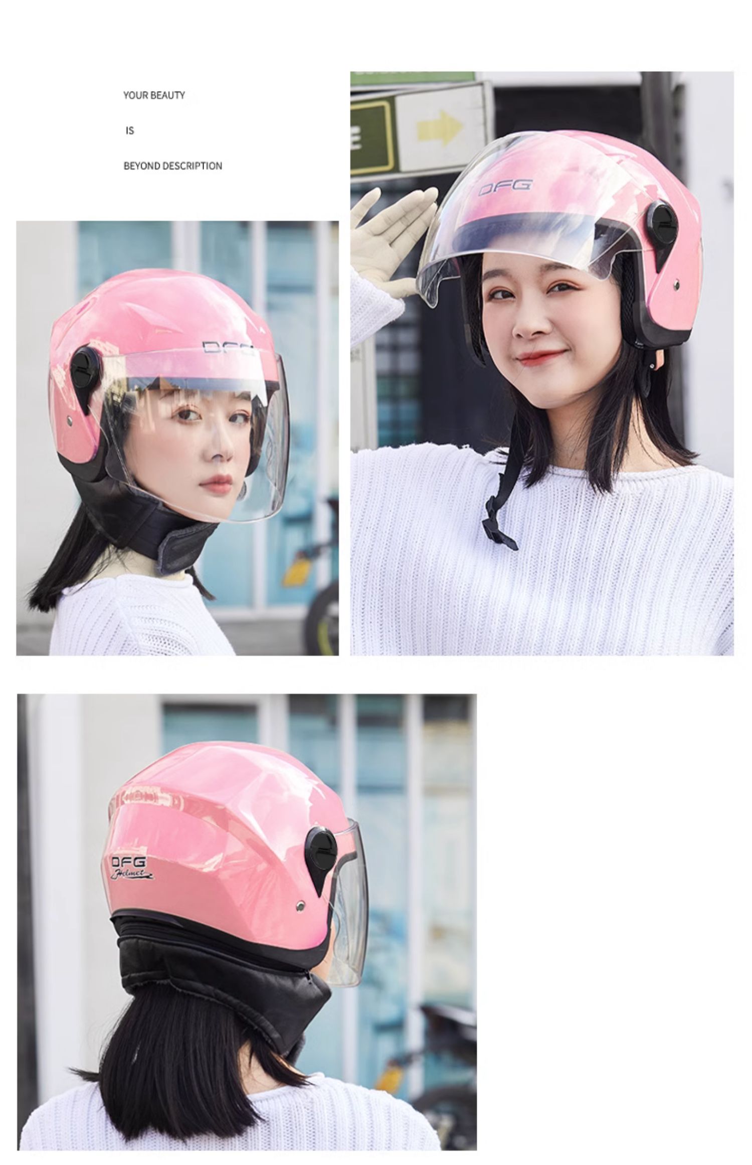 DFG New Standard Electric Vehicle Helmet Women's Universal Half Helmet