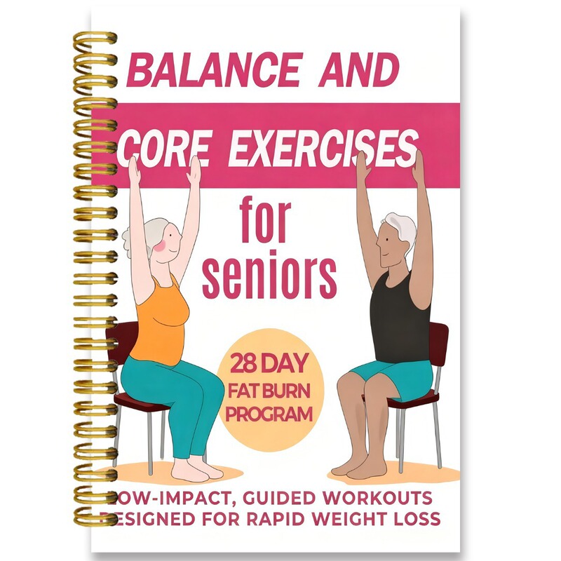 Cross-Border Trade Golden Coil Notebook: Yoga Guide for Seniors on Chairs |   Yoga Challenge Notebook for Seniors