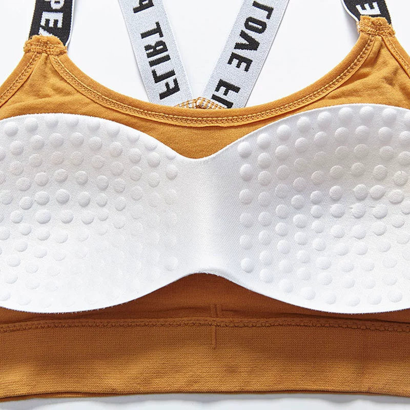 (Cross-border trading), underwear, sports tube top, bra, T-shirt, English letters, lifting effect, for running, beautiful back