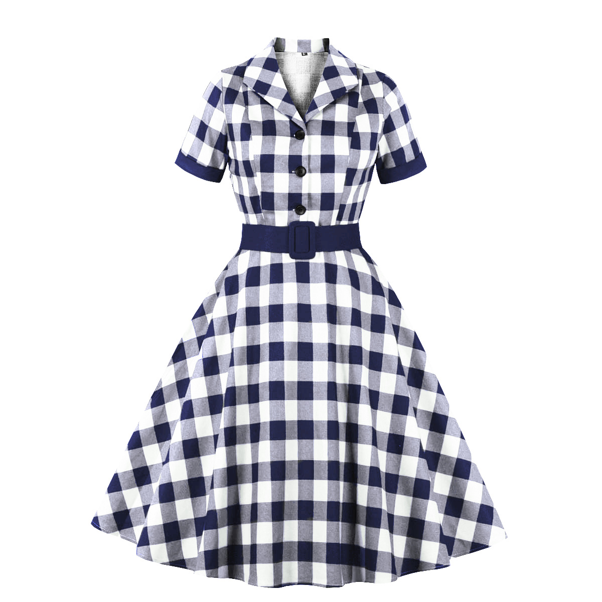 Retro British Plaid Dress Style 1