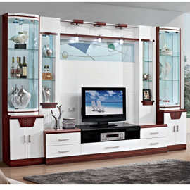 实木板材墙柜地柜家用经济型客厅酒店玻璃门电视机柜