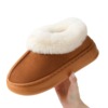 Winter slippers indoor, fleece demi-season footwear platform for pregnant