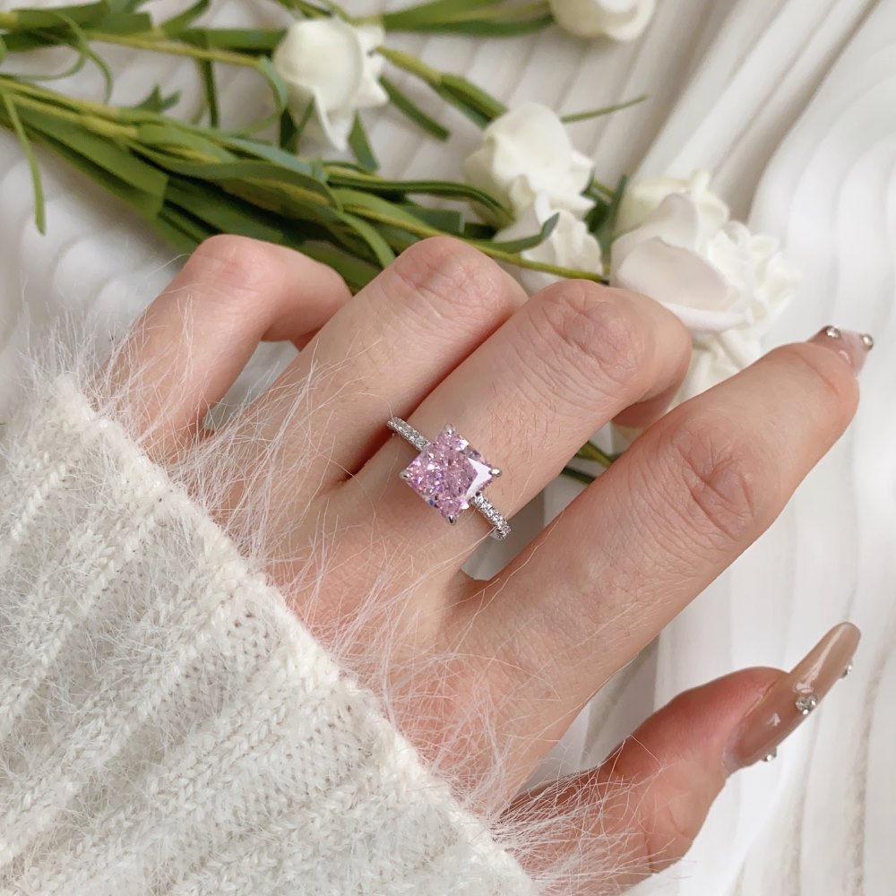12g Weight Zircon Inlay Material Rings Classification 5, 9 Ring Size 1 Piece Quantity Holiday, Daily Occasion 925 Sterling Silver Material Geometric, Heart Shape Pattern Women's Gender Plating Design Elegant, Lady Style 925 Sterling Silver Zircon Geometric Heart Shape Rings 无