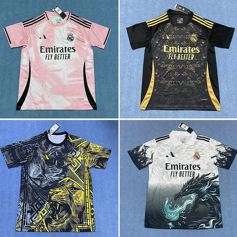Nuevo Real Madrid Real Madrid Camiseta de fútbol local y visitante Camiseta Edición para fanáticos Edición especial personalizada Venta al por mayor transfronteriza