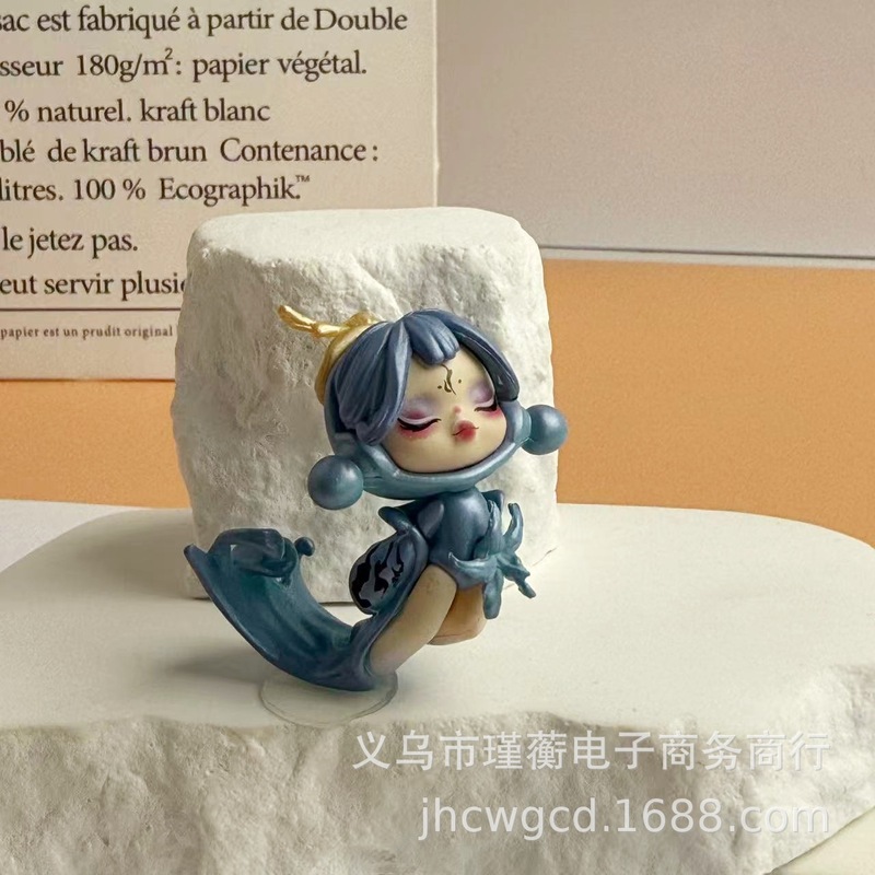 SP改娃萌粒泡泡玛特潮玩手办公仔盲盒手机链DIY摆件礼物批发PVC材|undefined