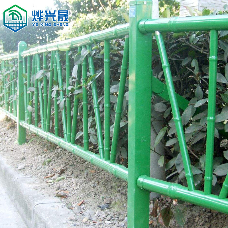 仿竹护栏 批发道路河堤公园护栏不锈钢景区花园仿竹防护篱笆栅栏