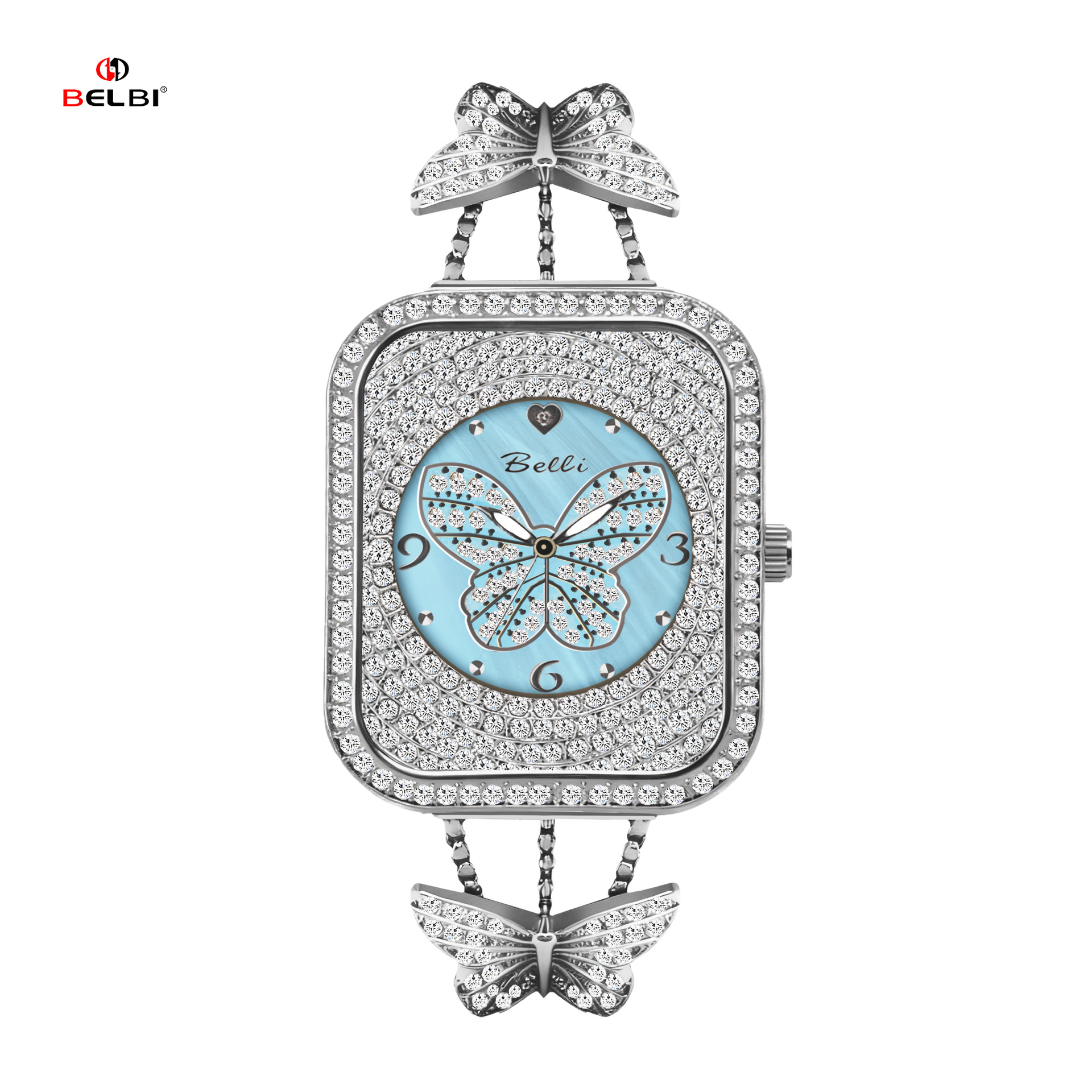 BELBI diamond small butterfly watch strap suitable for apple watch apple watch apple ladies watch iwatch 3