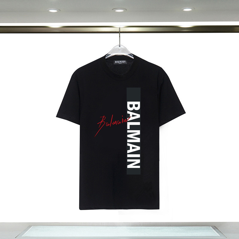 Long-Term Supply of Balmain Balmain Printed Short-Sleeved T-Shirts with Picture Design DIY Letter Pattern Logo