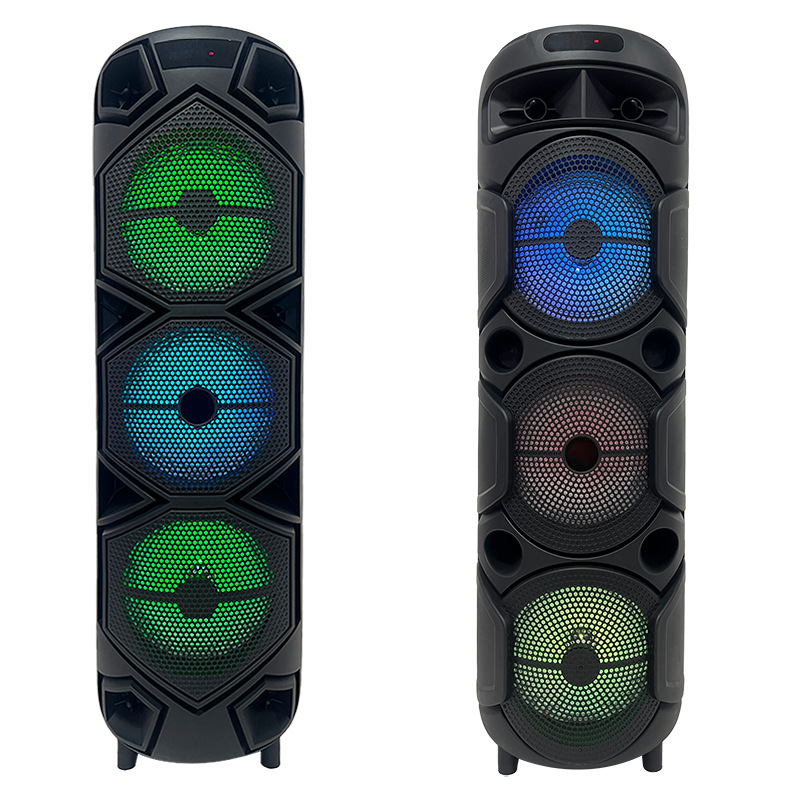 Comercio exterior explosión de alto volumen de 8 pulgadas portable karaoke bluetooth altavoz estéreo subwoofer