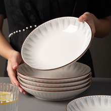 日式陶瓷盘子菜盘家用2023新款创意碗碟网红餐具感菜碟子塘祥