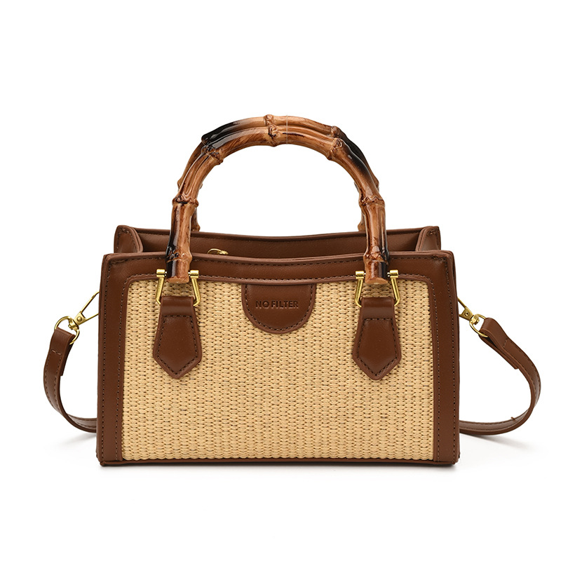 Bolsa de paja tejida diaria para mujeres verano 2026 nuevo nicho de moda diseño de balsa de vacaciones de playa