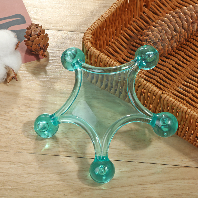 Masajeador de rodillos de 5 filas de plástico doblado a mano, herramienta de alivio