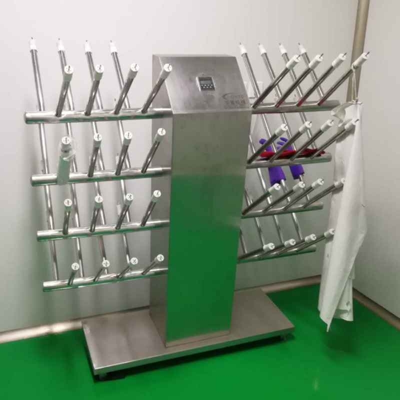 不锈钢烘干雨鞋架无尘车间不锈钢热风加温烘鞋机消毒臭除臭水靴架