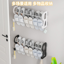 卫生可拖鞋浴室水门鞋架卫生间粘批发沥水可免架子简易收纳打壁挂