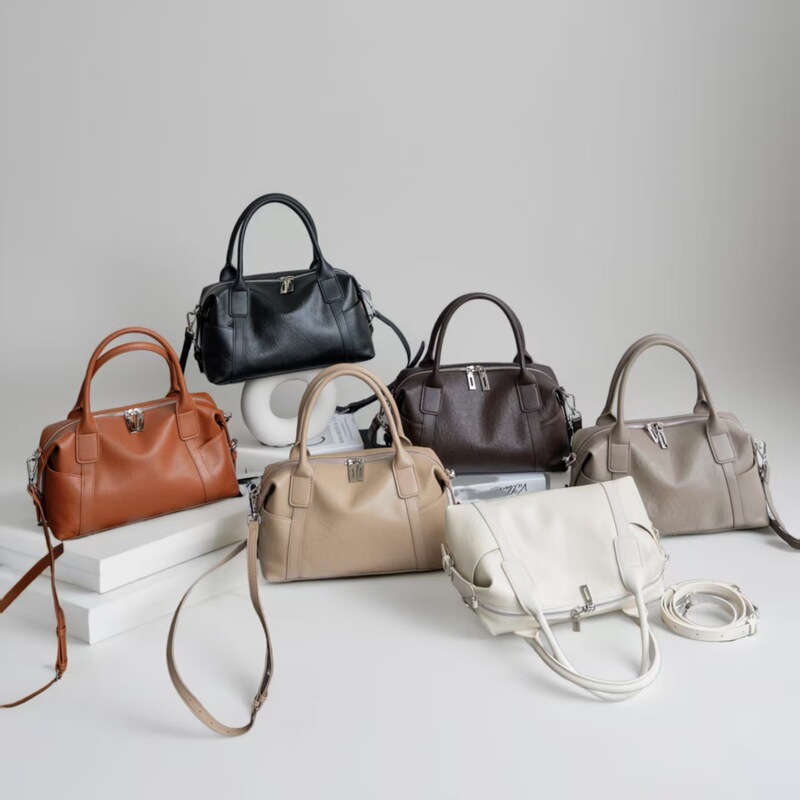 Genuine Leather Bag for Women 2026 Simple Spring and Summer New Fashion Versatile Large Capacity Women's Cross-Border Document Bag Tote Bag
