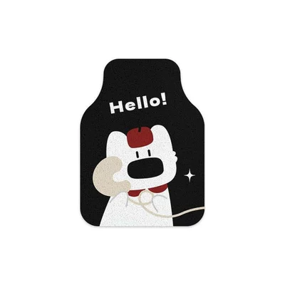 Mat, Mud-Resistant, Stain-Resistant, Durable, Avtomobil döşəmə paspasları - puppy-phone-single-front-row-silk-loop-5060cm1-piece