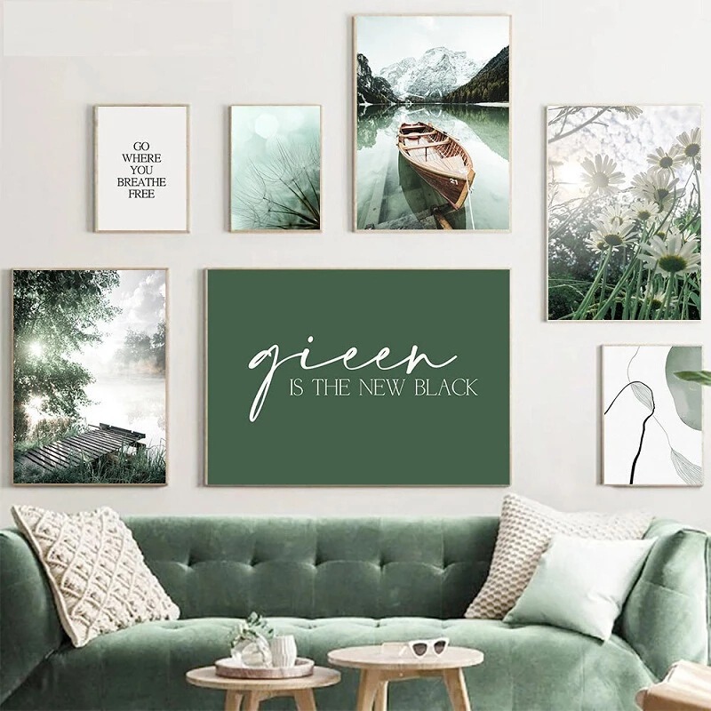 Minimalism Decoration Green Plants Poster Pink Wall Art Canvas Home Decor Unframed Minimalism Decoration Green Plants Poster Pink Wall Art Canvas Home Decor Unframed