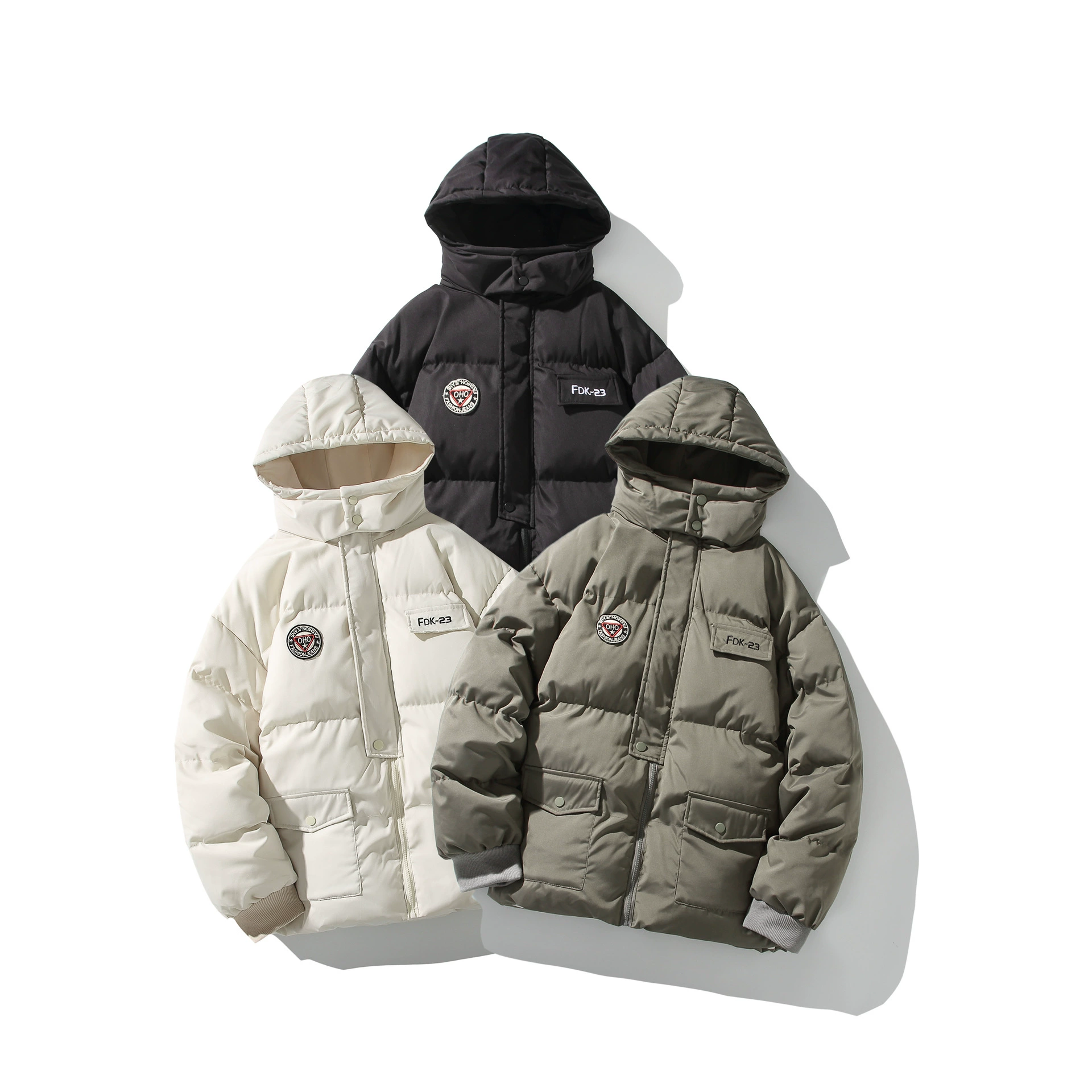 Демисезонная куртка-парка oversize с капюшоном для подростков, американский стиль, теплая легкая
