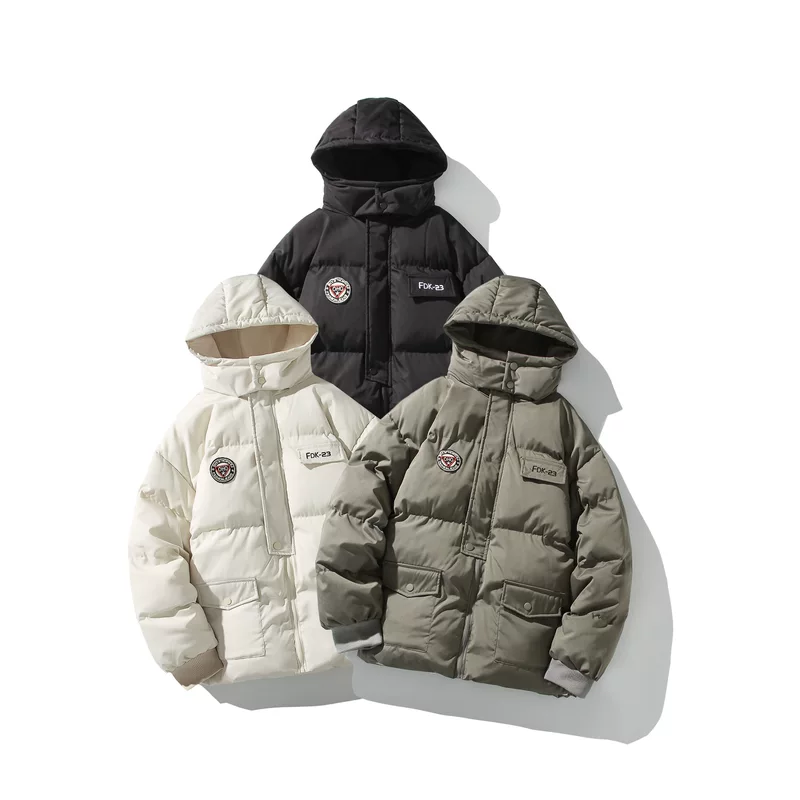 Демисезонная куртка-парка oversize с капюшоном для подростков, американский стиль, теплая легкая