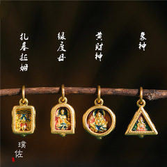 金店同款古法沙金琺瑯燒藍嘎烏盒吊墜宮廷手工diy配件手鍊項鍊