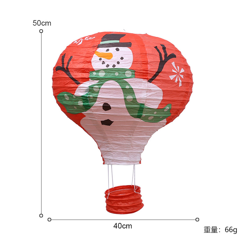 Gran globo aerostático-muñeco de nieve