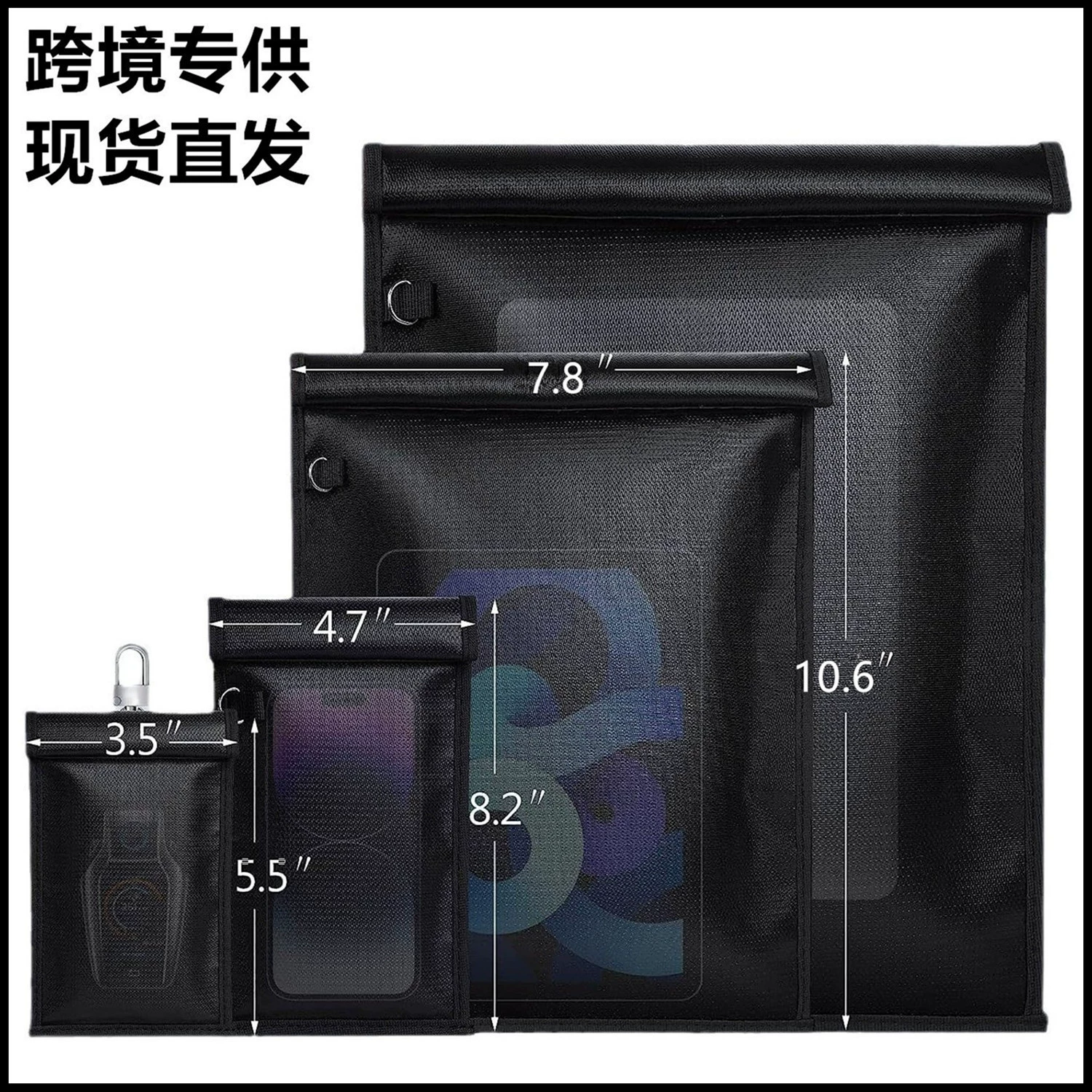 Новая сумка для защиты сигнала ключа автомобиля, водонепроницаемая, огнестойкая, противоугонная сумка для ключей, RFID, электромагнитная защитная карта