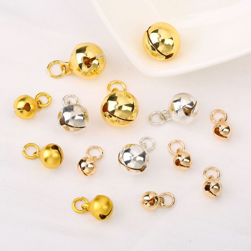 銅色保持 14 K ゴールド古代ゴールドベルペンダント小さなペンダント diy 手作りブレスレットペンダントアクセサリーペンダント|undefined