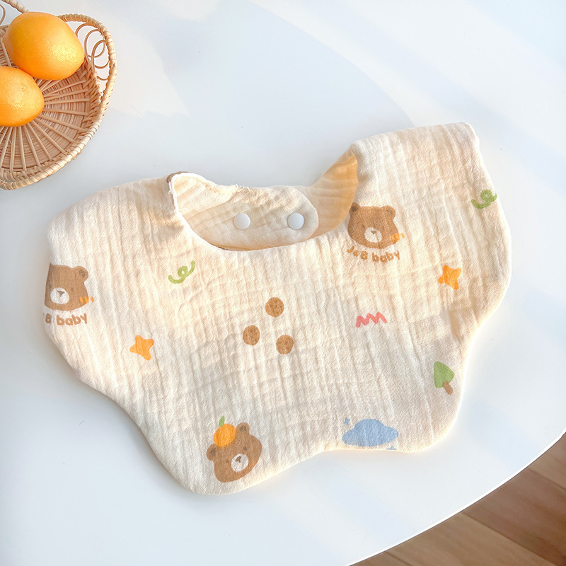6層綿ガーゼよだれかけ、子供用よだれかけ、ベビー用唾液ナプキン、360度回転よだれかけ、嘔吐防止、お腹保護|undefined