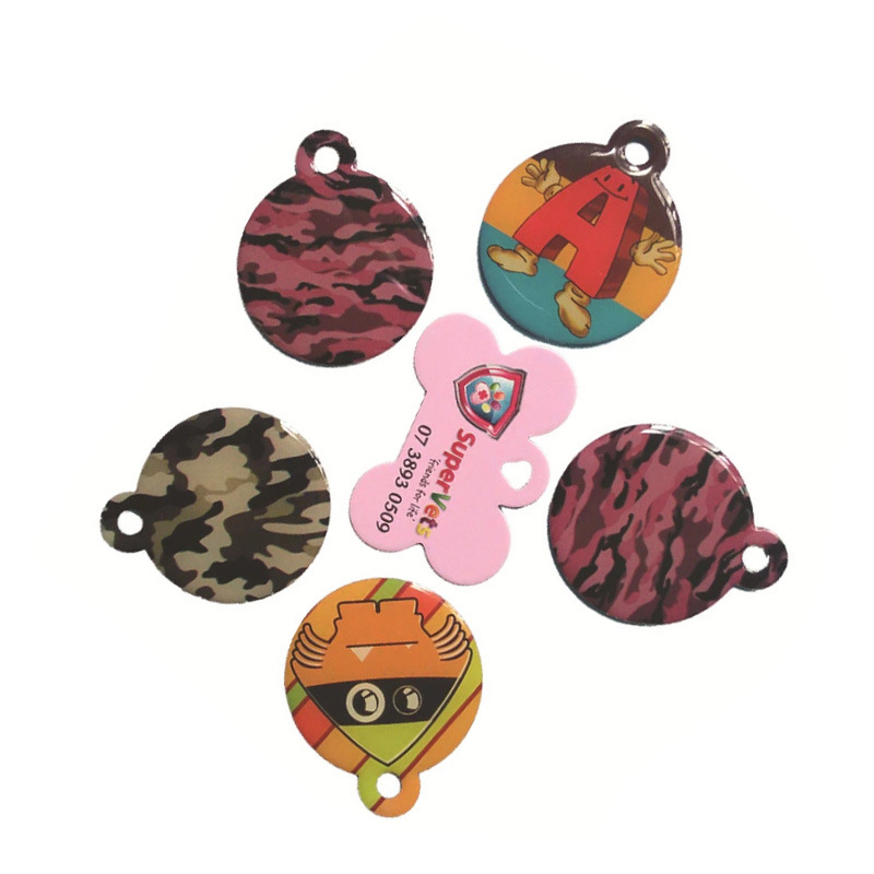 厂家直销印刷彩印狗牌高光批花logo铭牌镭射吊牌 冲压标签铭牌