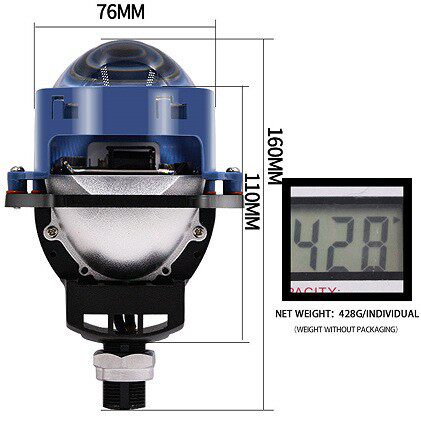 Car led lens headlight dual-beam lens super bright strong condensing far and near integrated car Led headlight non-destructive highlight
