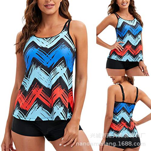 2025 Large Size Square Leg Four-Way Women's One-Piece Swimsuit Swimwear Bikini Origin Bikini