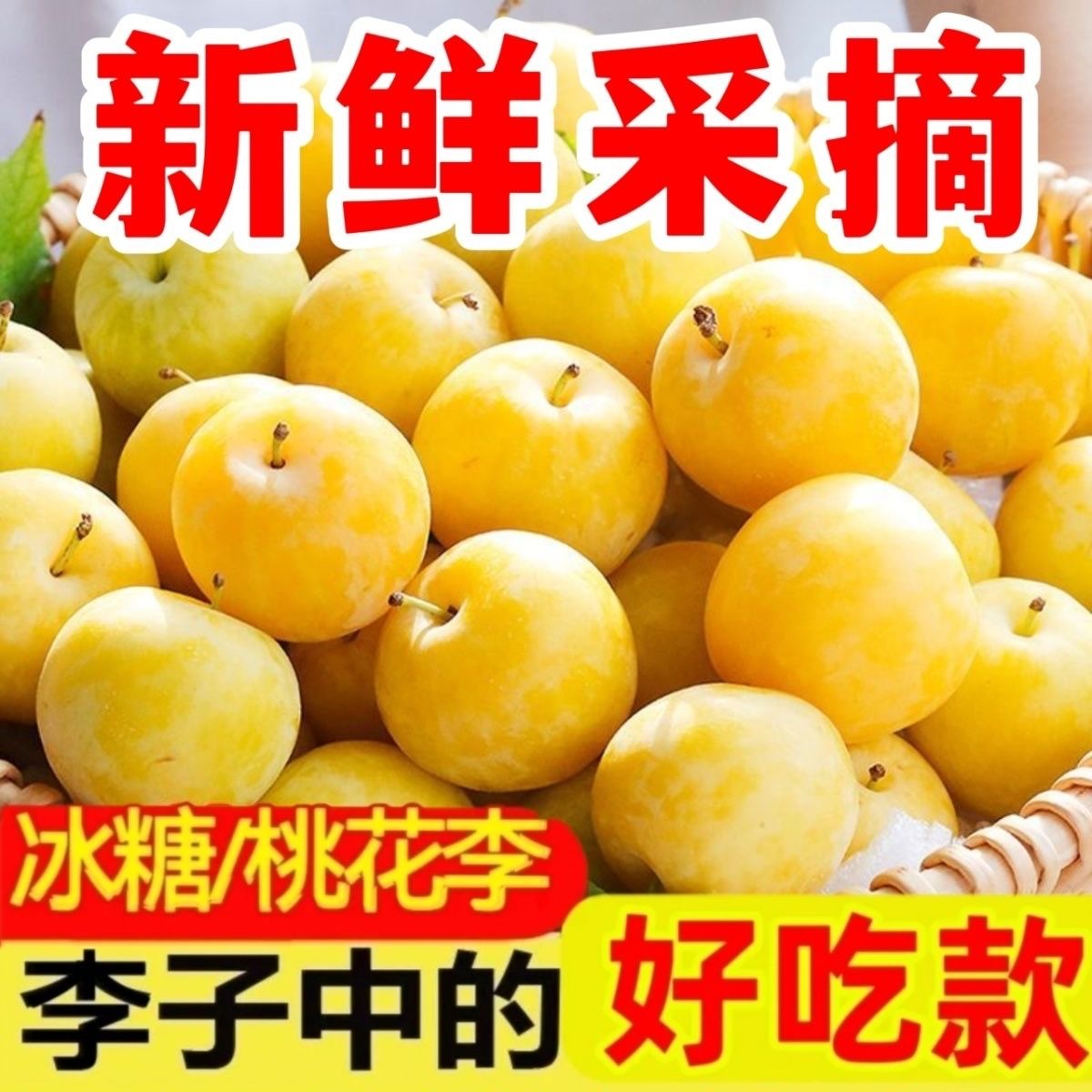 正宗纯甜冰糖李桃花李5斤新鲜水果四川蜂糖李子黄金奈李整箱包邮3