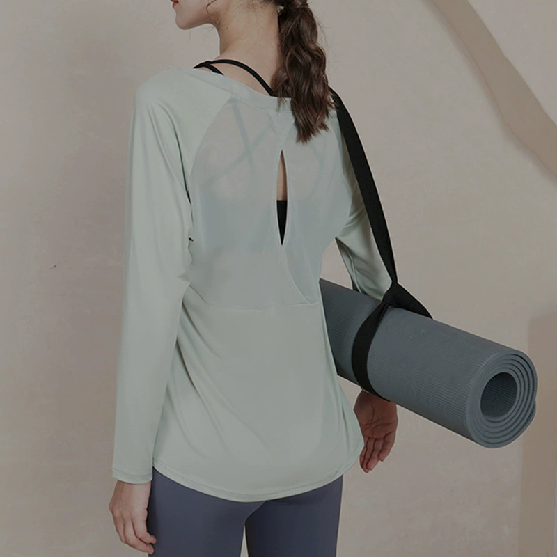 Свободный фитнес-костюм больших размеров, блузка, дышащий спортивный топ, Женский костюм для йоги с длинным рукавом, осенний Быстросохнущий беговой костюм, Новинка
