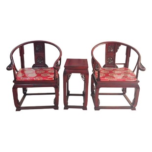 Новый круглый стул из цельного дерева в китайском стиле из трех частей Master Chair Hotel Receptions Чайный стол стул без красок круглый стул