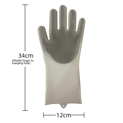 A large quantity of silicone dishwashing gloves, heat-resistant, anti-scalding, household kitchen cleaning brushes, vegetable washing, pet bathing gloves
