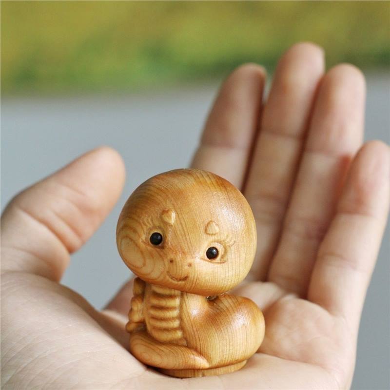 崖柏木雕十二生肖摆件鼠牛虎兔龙蛇马羊猴鸡狗猪手把件工艺品礼品|undefined