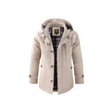 2025春秋中长款男士风衣立领潮流纯棉休闲水洗工装外贸跨境外套款