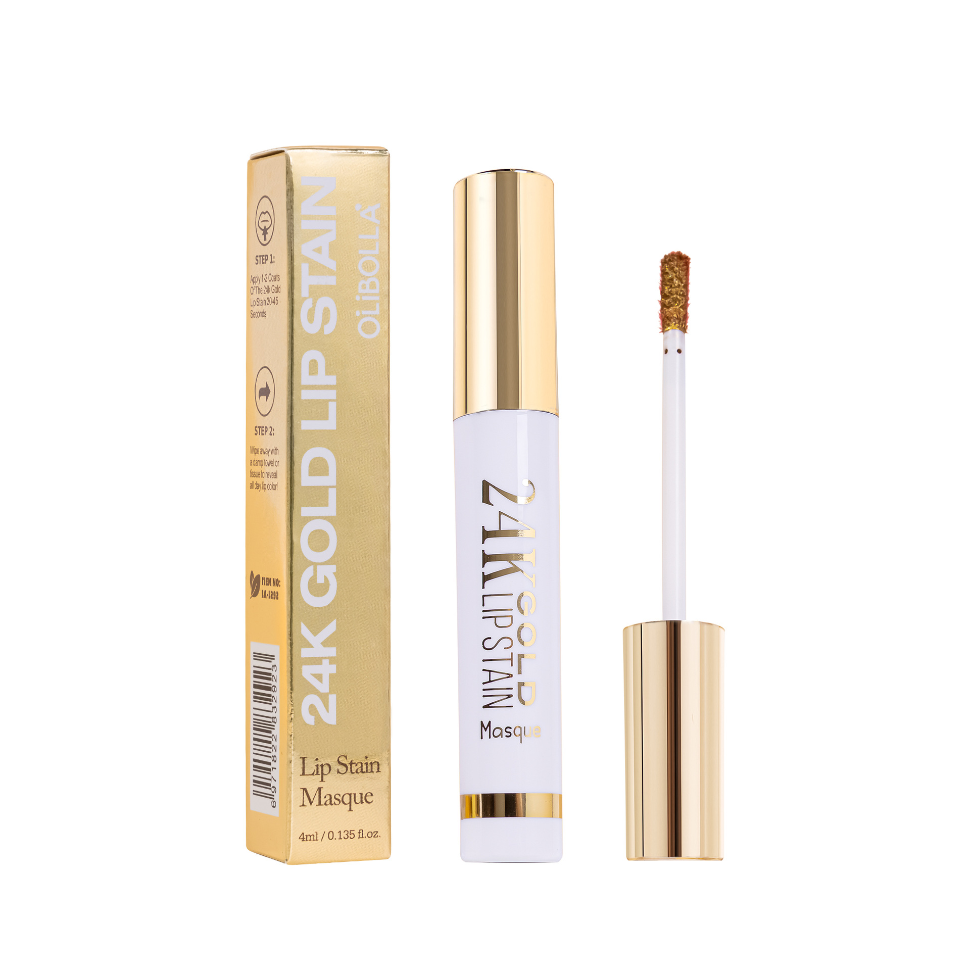 Mascarilla labial transfronteriza de oro 24K, brillo labial peel-off, color de larga duración, no se pega a la taza, esmalte labial peel-off.