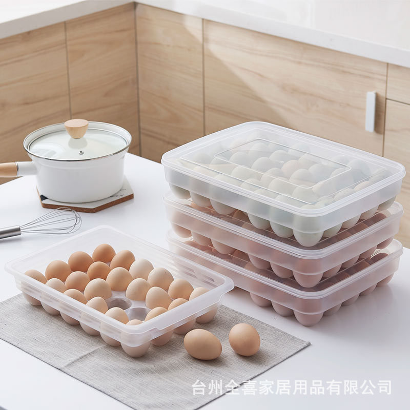 Egg Storage Box Drawer Type Refrigerator Storage Box Transparent Household Fresh-keeping Box Food Grade Kitchen Storage Egg Box