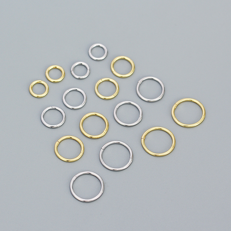 Simple Style Circle Sterling Silver Earrings Plating 925 Silver Earrings