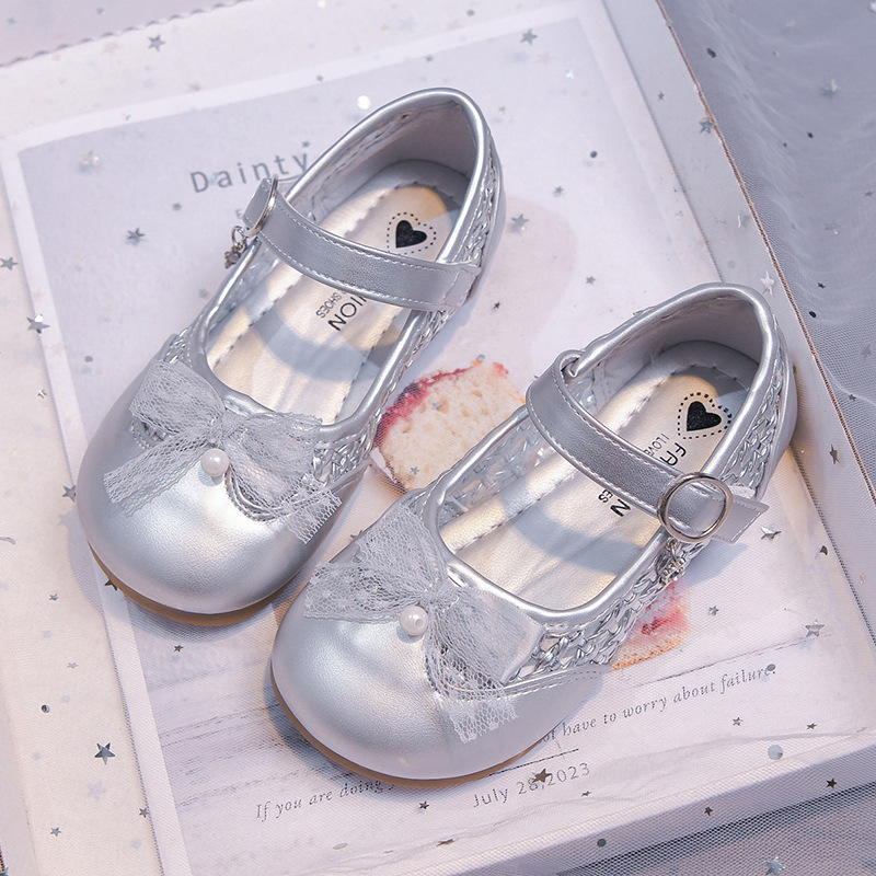 Dulces zapatos de arco para niños 2026 primavera y otoño nuevos zapatos de suela suave de moda versátiles zapatos de estilo princesa marizhen zapatos image 8