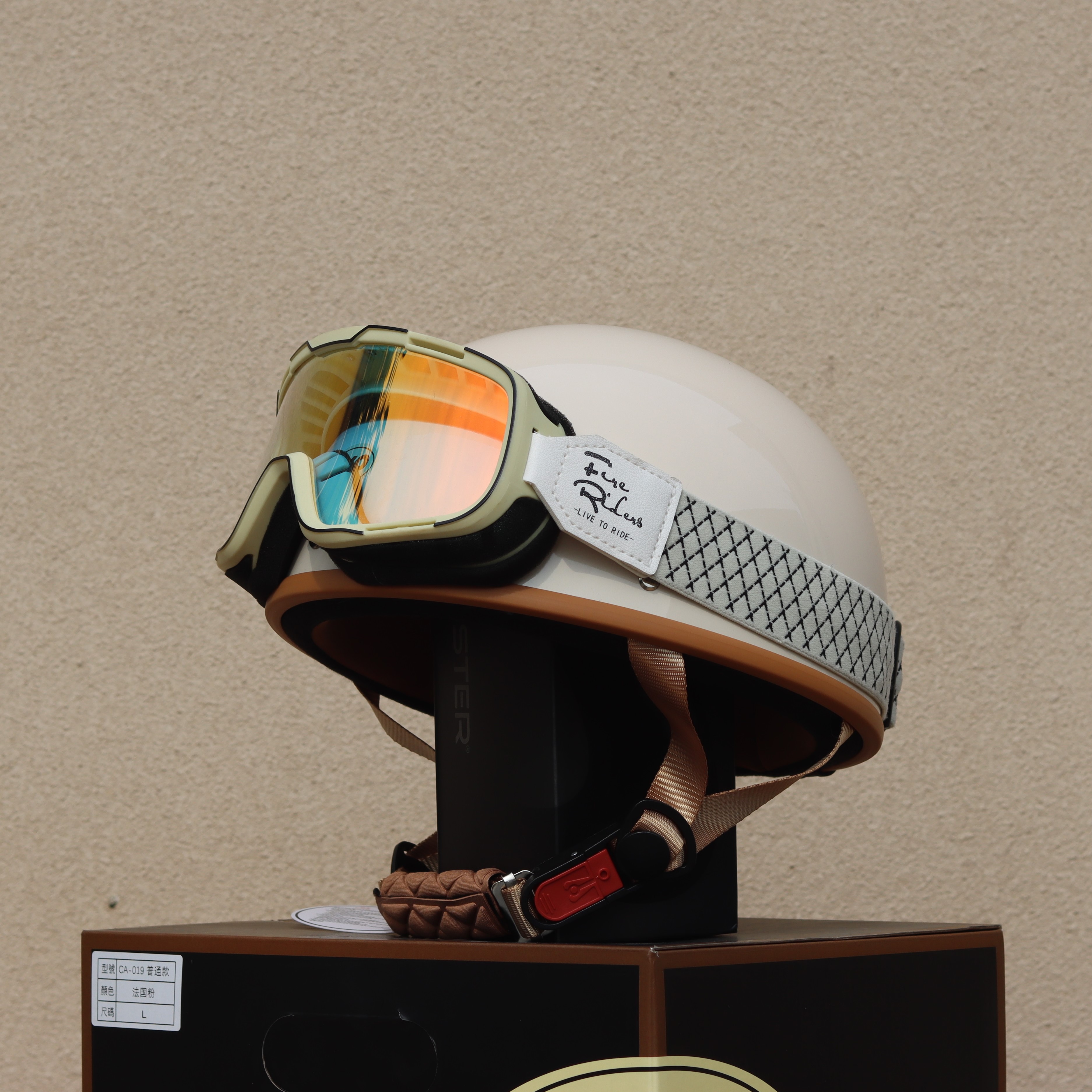 Taiwan Retro Half Helmet Motorcycle Electric Lightweight 3C Summer