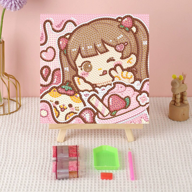 Алмазная вышивка (canvas) Genshin Impact DIY, 20×20 / 30×30, деревянная внутренняя рама и набор инструментов