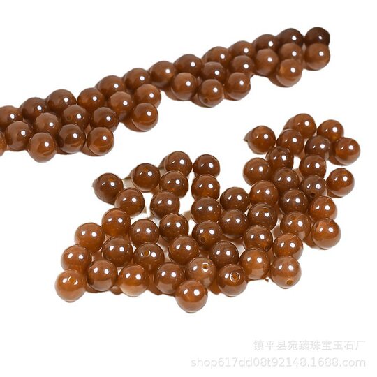 Hetian Jade and sugar chalcedony beads diy accessories jewelry bracelet necklace loose beads semi-finished manufacturers wholesale