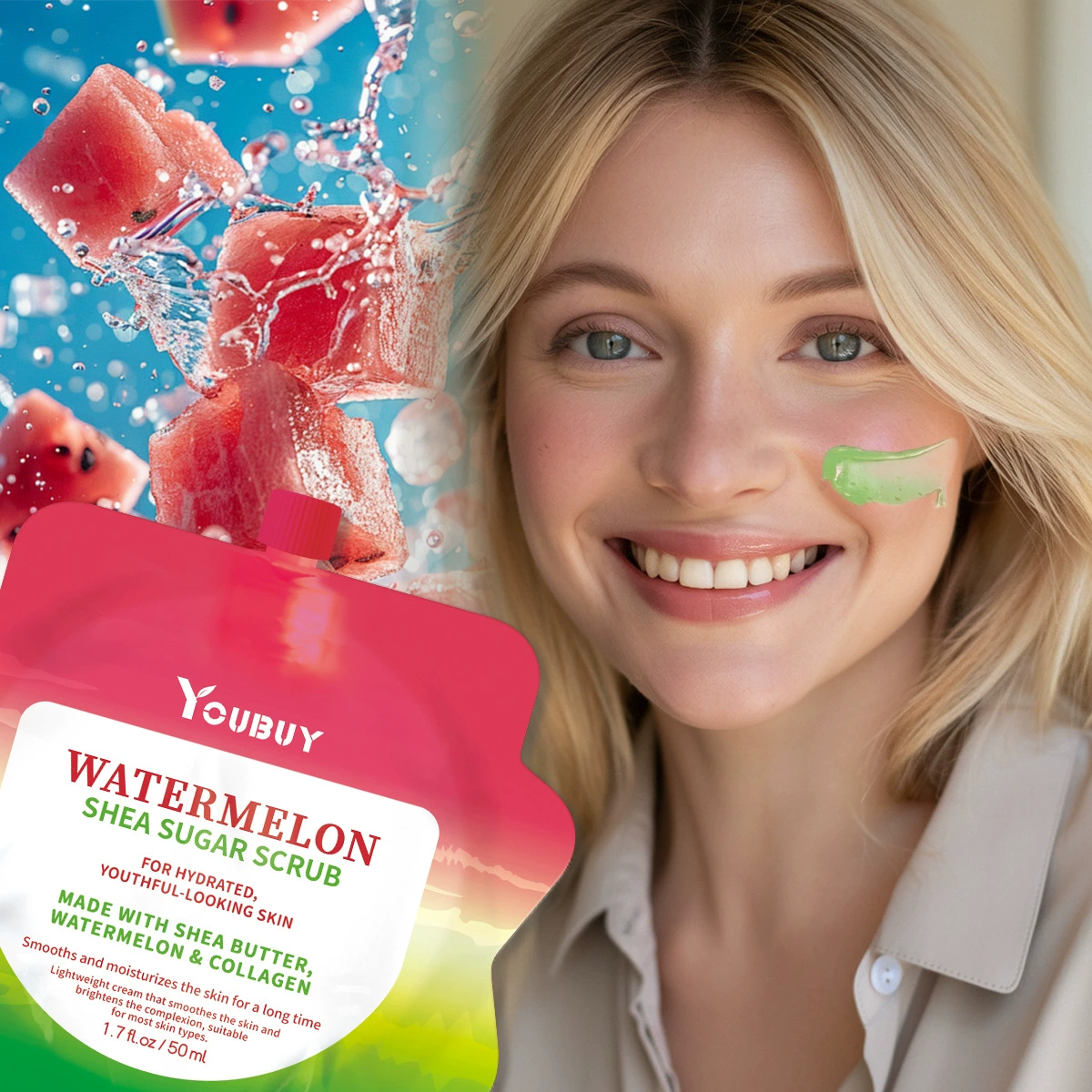 Youbuy Арбуз прохладный скраб для всего тела очищает кожу фруктовый аромат скраб для очищения кожи