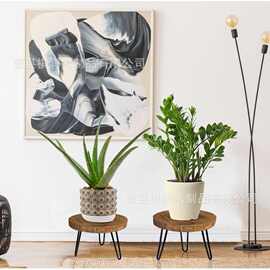 跨境多肉盆栽置物架花盆圆形绿植收纳底座香薰浴室收纳架